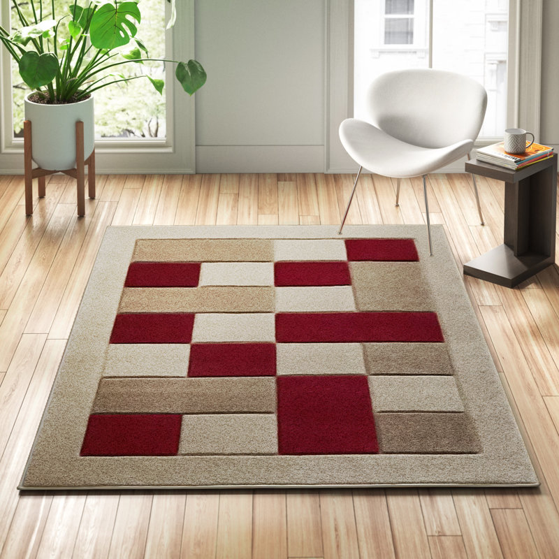 Zipcode Design Elijah Beige/Red Rug & Reviews Wayfair.co.uk